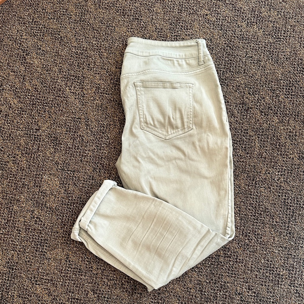 Beige Casual Pants